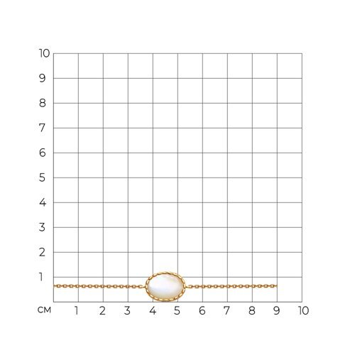 Браслет из золочёного серебра с перламутром (Арт.93-350-01601-1)