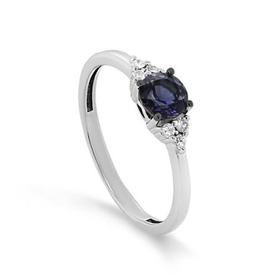 Кольцо золотое с бриллиантами и иолитом «Тайна сумерек» Kabarovsky (арт.11-11694-21389)
