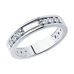 Кольцо из серебра с фианитами (Арт.94-110-01632-2)