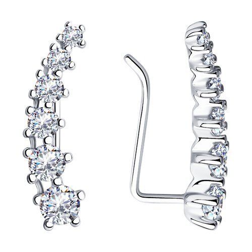 Серьги из серебра с фианитами (Арт.94-120-01507-1)