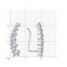 Серьги из серебра с фианитами (Арт.94-120-01507-1)