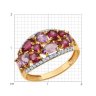 Кольцо золотое пробы 585 с миксом камней (Арт.51-310-02172-3)
