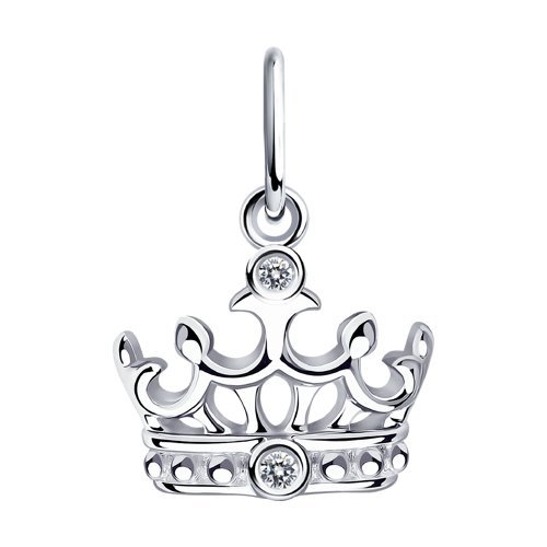 Подвеска из серебра с фианитами (Арт.94-130-01087-1)