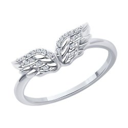 Кольцо из белого золота с бриллиантами (Арт.1012675-3)