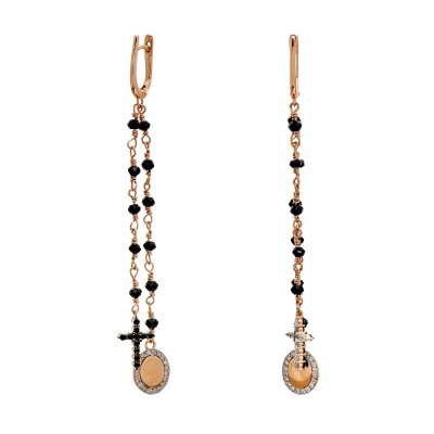 Серьги с бриллиантами и шпинелью «La Nordica» из золота 585 La Nordica (арт.07788)