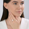 Кольцо золото 585 с бриллиантами и горным хрусталём «Ледяной Квадро» Соколов (арт.71004143)