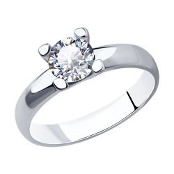 Кольцо из серебра с фианитом (Арт.94013555)