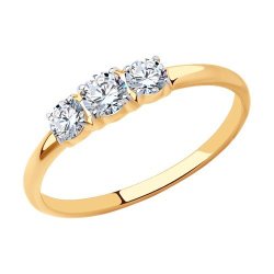 Кольцо из золота с фианитами (Арт.019003)