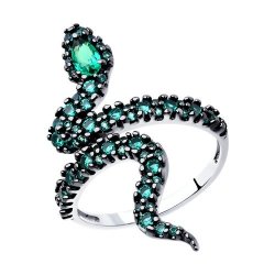 Кольцо из серебра с фианитами (Арт.94013675)