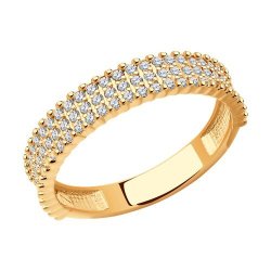 Кольцо из золота с фианитами (Арт.019098)