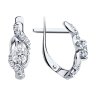 Серьги из серебра с фианитами (Арт.94022351)