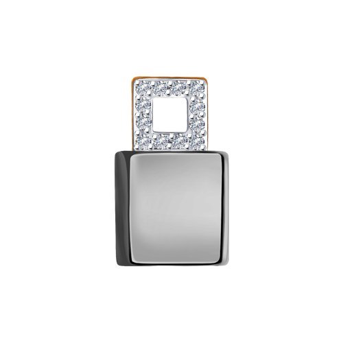 Подвеска из золота с бриллиантами и керамической вставкой (Арт.6035069)