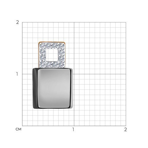 Подвеска из золота с бриллиантами и керамической вставкой (Арт.6035069)