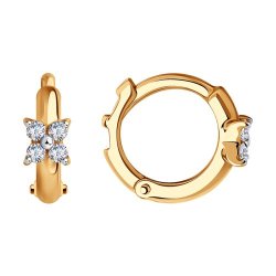 Серьги из золота с фианитами (Арт.029017)