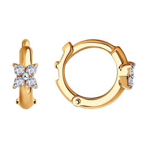 Серьги из золота с фианитами (Арт.029017)