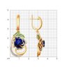 Серьги из золота с эмалью и бриллиантами и сапфирами (Арт.6029028)