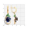 Серьги из золота с эмалью и бриллиантами и сапфирами (Арт.6029028)