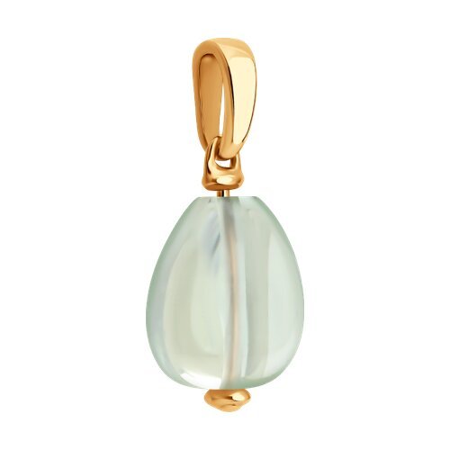 Подвеска золотая пробы 585 с празиолитом (Арт.733024)