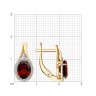 Серьги золотые пробы 585 с гранатом (Арт.72-00103)