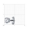 Серьга из белого золота с бриллиантом выращенным (Арт.9170006-3-5)