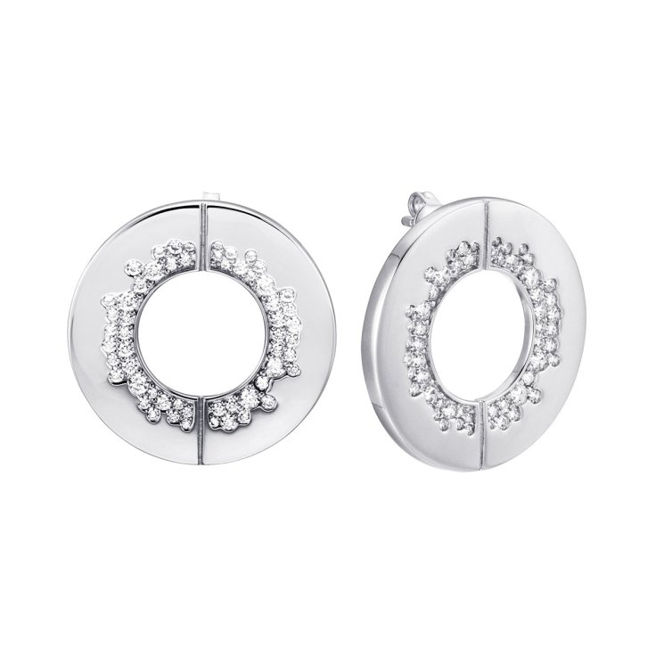 Серьги из серебра с фианитом (Арт.cz-e02989-x-w-x-x-w)