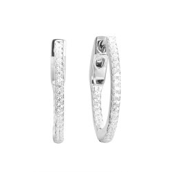 Серьги из серебра с фианитом (Арт.cz-e04455-x-w-x-x-w)