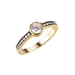 Кольцо из серебра с фианитом (Арт.cz-r00634-x-lb-w-x-w)