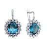 Серьги из серебра с ситаллами и фианитами (Арт.92023039)