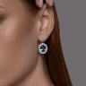 Серьги из серебра с ситаллами и фианитами (Арт.92023039)