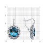 Серьги из серебра с ситаллами и фианитами (Арт.92023039)