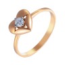 Кольцо с бриллиантом «Розовое Сердце» золото 585 Myjewels (арт.2440)