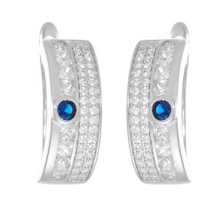 Серьги из серебра с куб. цирконием (Арт.mp-e00473-x-w-sap-x-w)