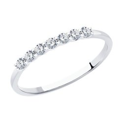 Кольцо из белого золота с бриллиантами (Арт.1012381-3)