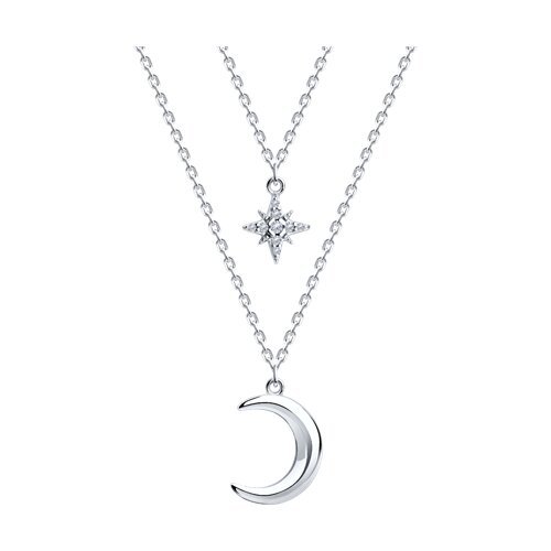 Колье из серебра с фианитами (Арт.94070690)