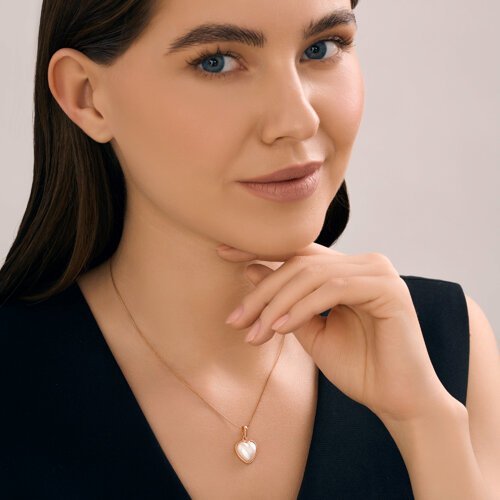 Подвеска из золочёного серебра с синтетическим жемчугом (Арт.93030601)