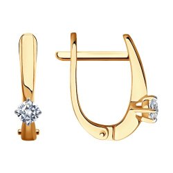 Серьги из золота с бриллиантами (Арт.1021828-66)