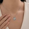 Подвеска из серебра с фианитами и эмалью (Арт.94-130-02355-1)