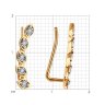 Серьги из комбинированного золота с бриллиантами (Арт.1022200)