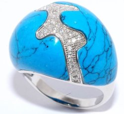 Кольцо Серебряные крылья (Арт.31sr000708c-2-96-90_biryuzapr_kubcirkonii_70)