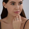 Кольцо из белого золота с выращенными бриллиантами «Вечный блеск» Соколов (арт.1012773-3-5)
