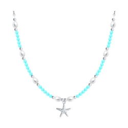 Колье из серебра с полудрагоценными вставками (Арт.94-370-00028-1) Колье из серебра с полудрагоценными вставками (Арт.94-370-00028-1)