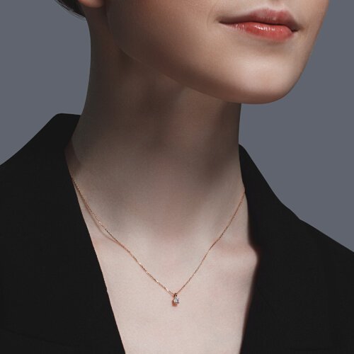 Колье из золота с бриллиантом (Арт.1070184)