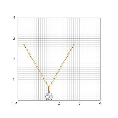 Колье из золота с бриллиантом (Арт.1070184)
