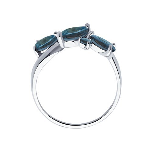 Кольцо из серебра с лондон топазами (Арт.92011657)