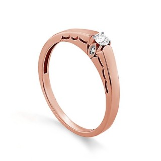 Кольцо золото с бриллиантами «Розовый акцент» Kabarovsky (арт.11-01652-1000)