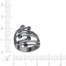 Кольцо из золота с бриллиантом и сапфиром (Арт.r32326_sa_blk)