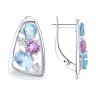 Серьги из серебра с топазами и фианитами (Арт.94-320-00660-2)