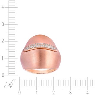 Кольцо с бриллиантами «Pink Wave» из золота JVG (арт.SV_207R_KO_PINK)