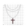 Колье из серебра с синтетическим жемчугом и фианитами (Арт.94071399)