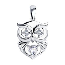 Подвеска из серебра с фианитами (Арт.94032318)